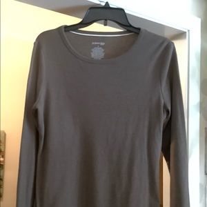 ❤️3 for $20❤️ St John’s Bay brown, long sleeve shirt.